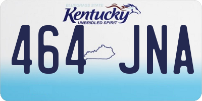 KY license plate 464JNA