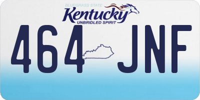 KY license plate 464JNF