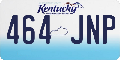 KY license plate 464JNP
