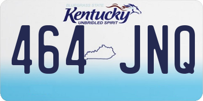 KY license plate 464JNQ