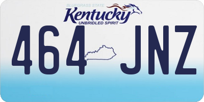 KY license plate 464JNZ