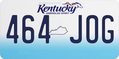 KY license plate 464JOG