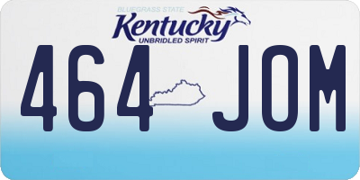 KY license plate 464JOM