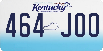 KY license plate 464JOO