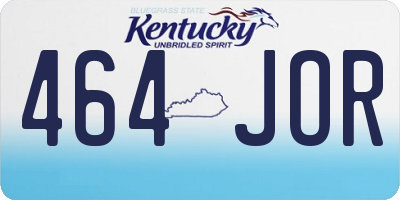 KY license plate 464JOR
