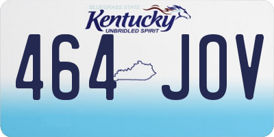KY license plate 464JOV