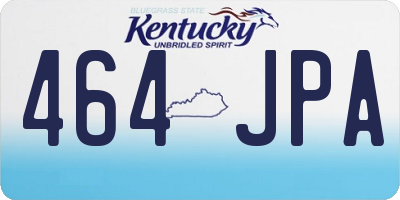 KY license plate 464JPA
