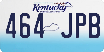 KY license plate 464JPB