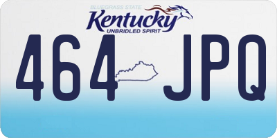 KY license plate 464JPQ