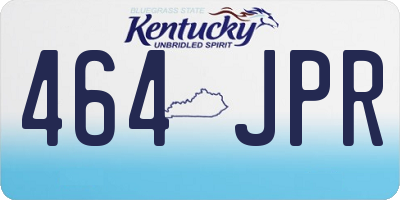 KY license plate 464JPR