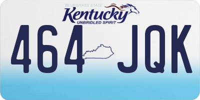 KY license plate 464JQK