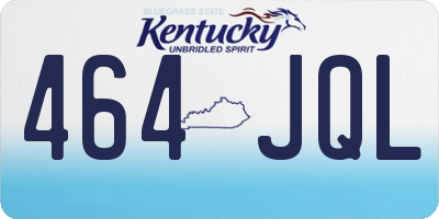 KY license plate 464JQL