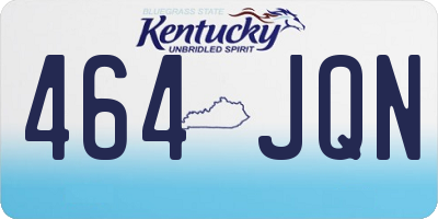 KY license plate 464JQN