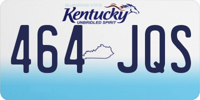 KY license plate 464JQS