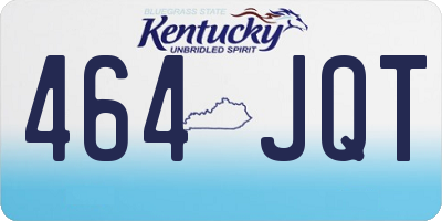 KY license plate 464JQT