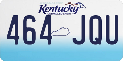 KY license plate 464JQU