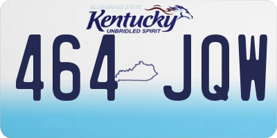 KY license plate 464JQW