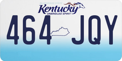 KY license plate 464JQY