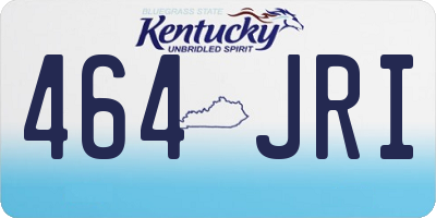 KY license plate 464JRI