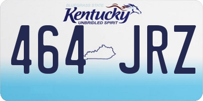 KY license plate 464JRZ