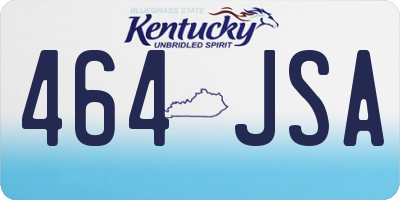KY license plate 464JSA