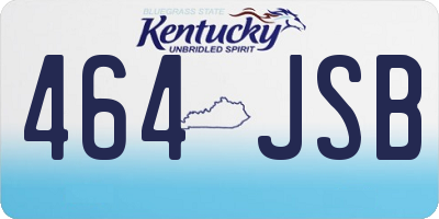 KY license plate 464JSB