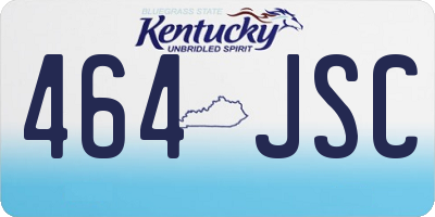 KY license plate 464JSC