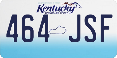 KY license plate 464JSF
