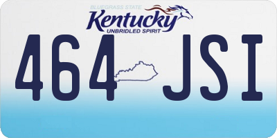 KY license plate 464JSI