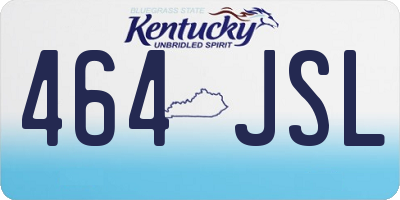 KY license plate 464JSL