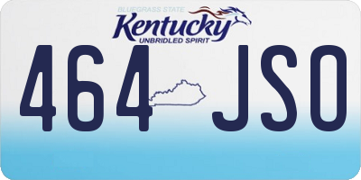 KY license plate 464JSO