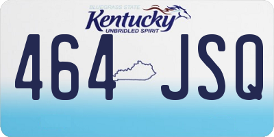 KY license plate 464JSQ