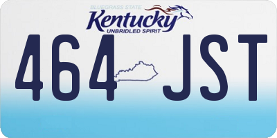 KY license plate 464JST