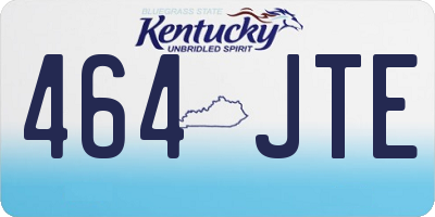 KY license plate 464JTE