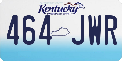 KY license plate 464JWR