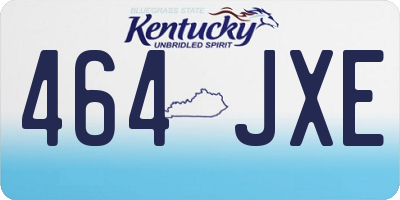 KY license plate 464JXE