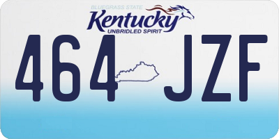 KY license plate 464JZF