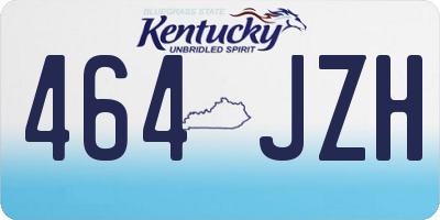 KY license plate 464JZH