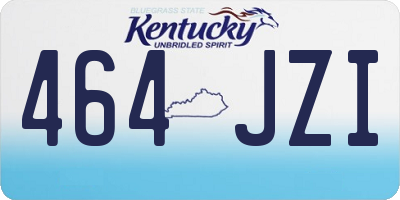 KY license plate 464JZI