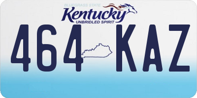 KY license plate 464KAZ