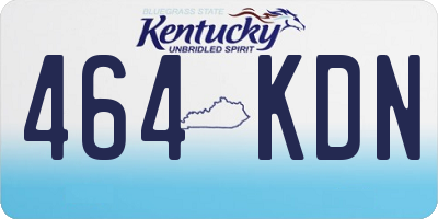 KY license plate 464KDN