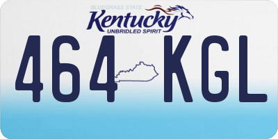 KY license plate 464KGL