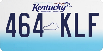 KY license plate 464KLF