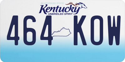 KY license plate 464KOW