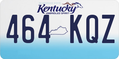 KY license plate 464KQZ