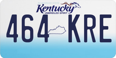 KY license plate 464KRE