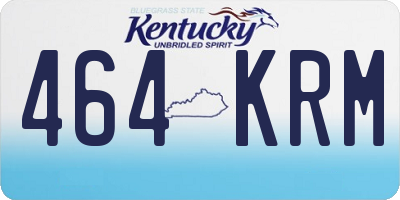 KY license plate 464KRM