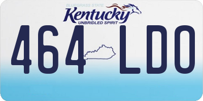 KY license plate 464LDO