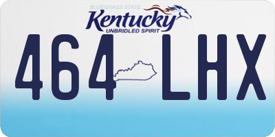 KY license plate 464LHX