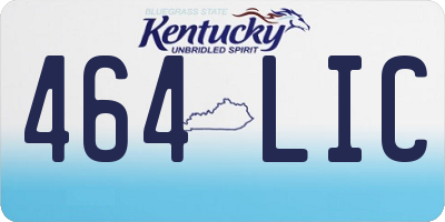 KY license plate 464LIC